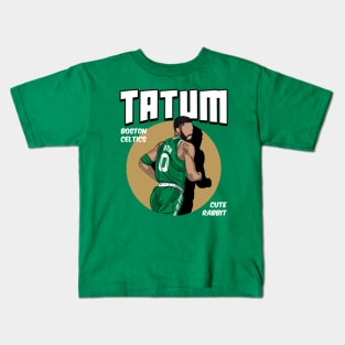 Jayson Tatum Back Comic Style Kids T-Shirt